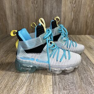 VITIKE Gray Blue High Top Basketball Shoes Youth Size US 1, UK 13, EUR 32